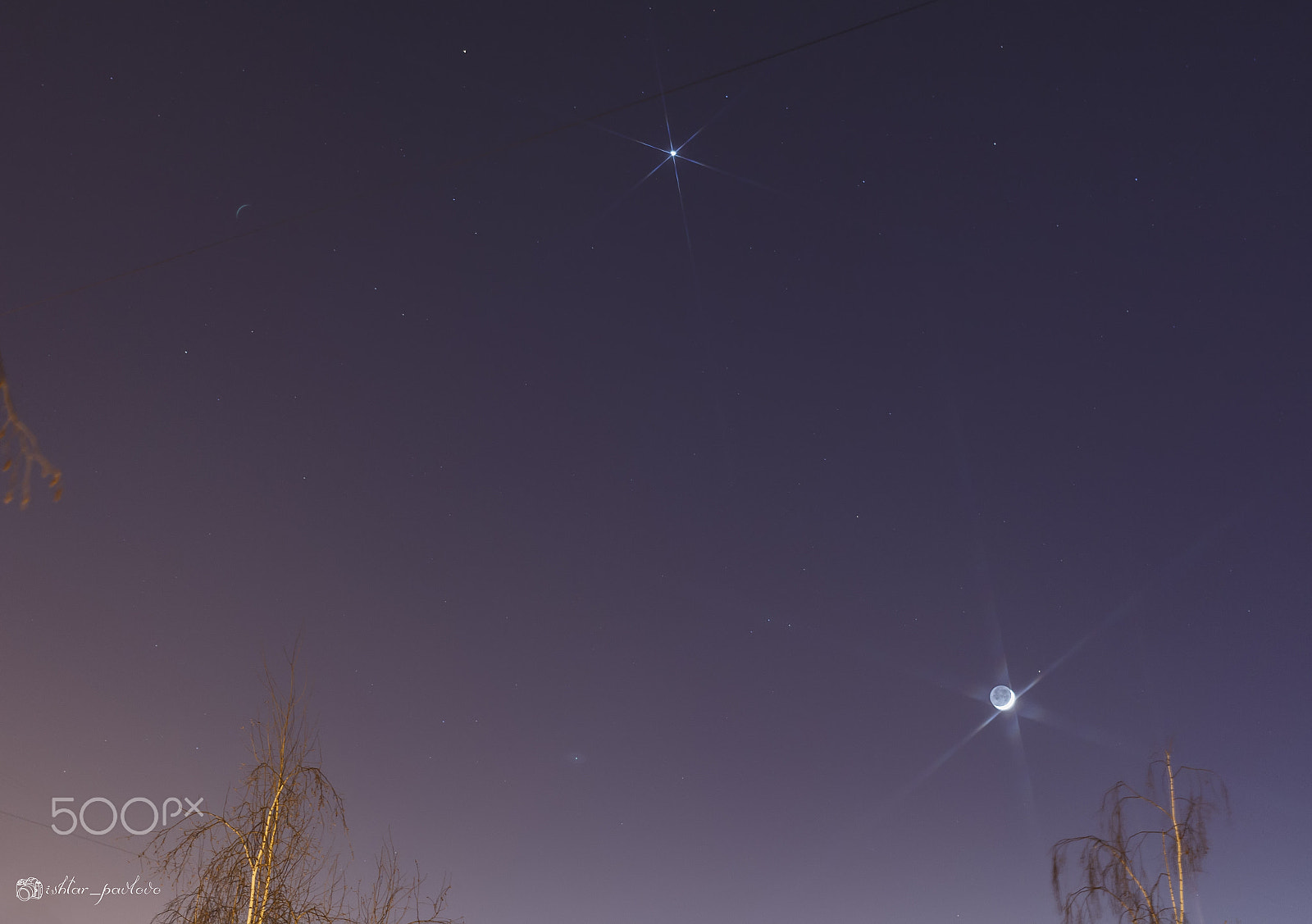 Canon EOS 70D + Canon EF 40mm F2.8 STM sample photo. 30.01.17 moon & venus & mars photography