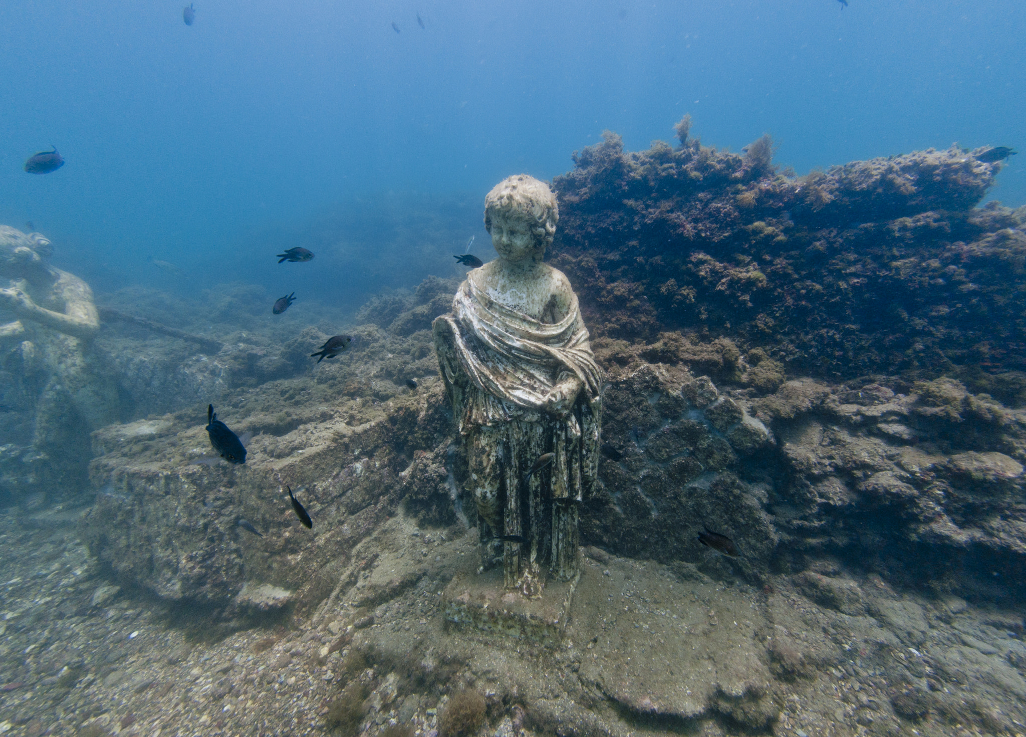 Nikon AF DX Fisheye-Nikkor 10.5mm F2.8G ED sample photo. Baia- ninfeo sommerso dell'imperatore claudio photography