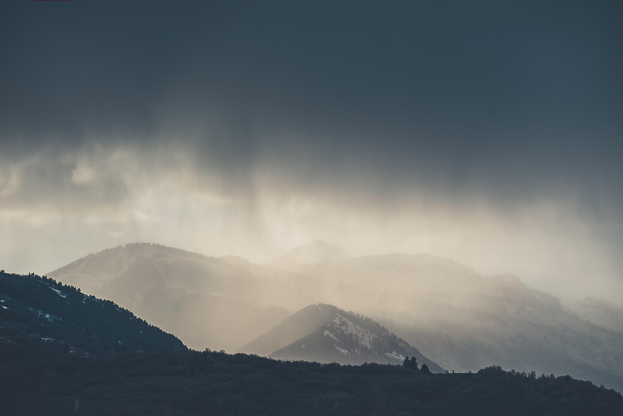 Sony a7S II sample photo. Mountain rain photography