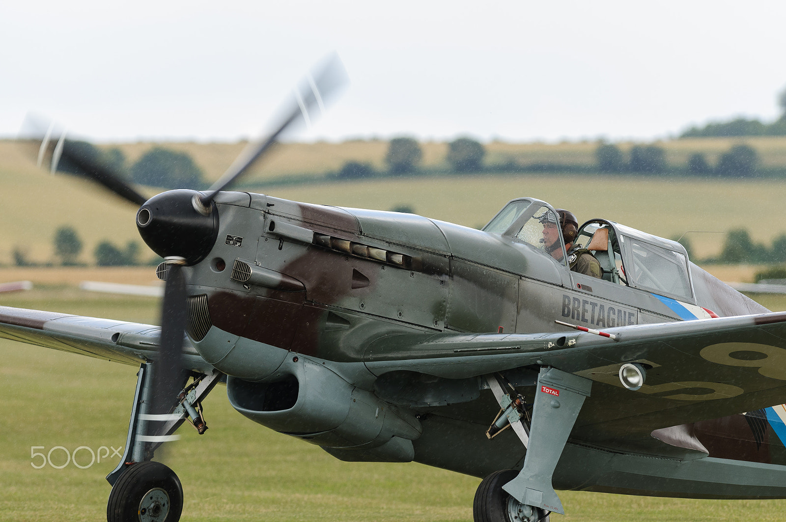 Nikon AF-S Nikkor 300mm F2.8G ED VR II sample photo. Morane-saulnier ms.406 in the rain photography
