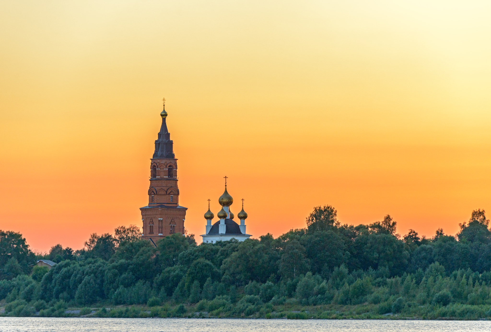 Nikon D800E sample photo. Old orthodox cathedral over sunset sky photography