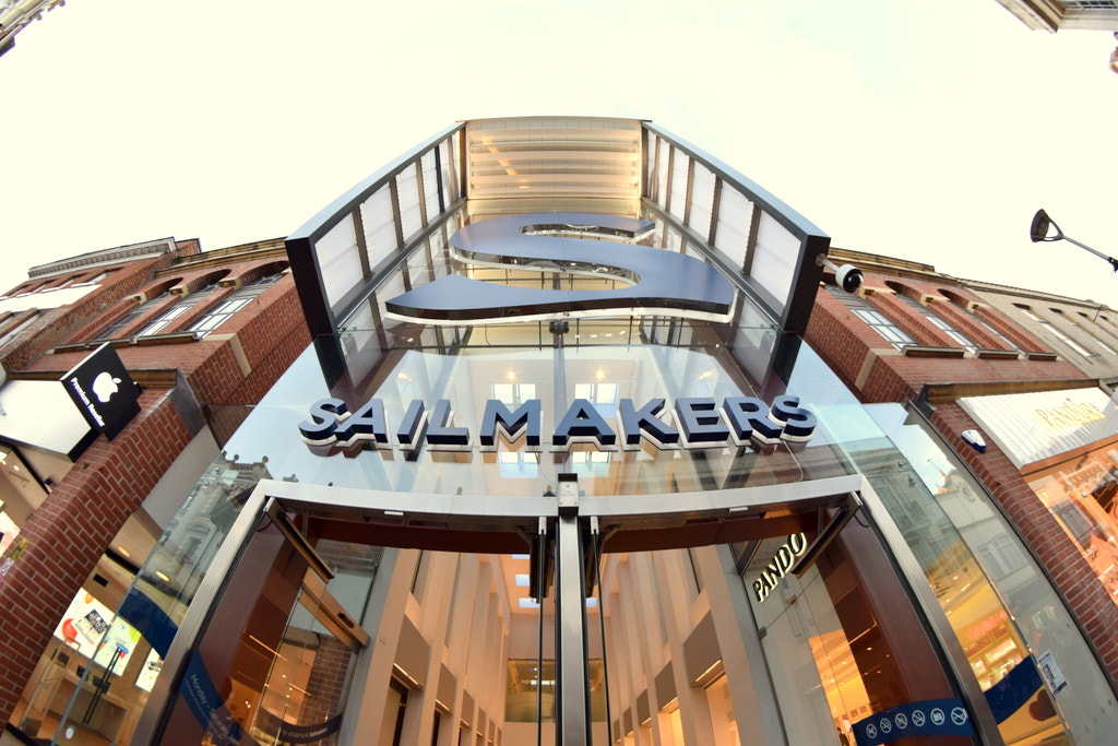 Nikon D3300 + Samyang 8mm F3.5 Aspherical IF MC Fisheye sample photo. Shopping centre in ipswich,suffolk photography