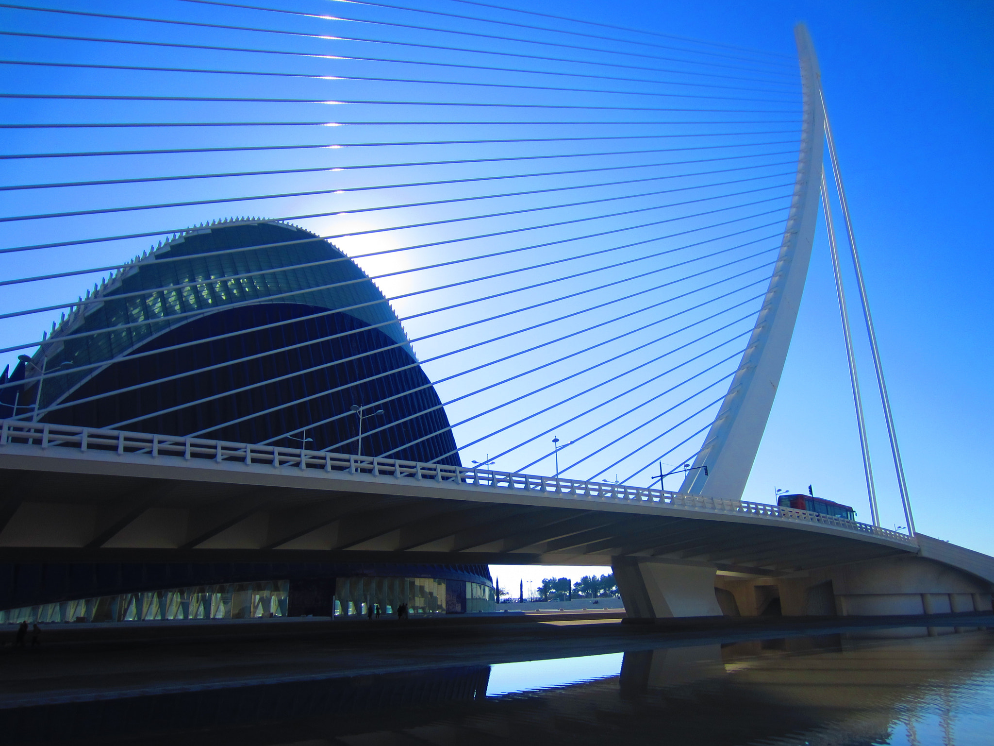 Canon PowerShot ELPH 300 HS (IXUS 220 HS / IXY 410F) sample photo. Modern brige over old turia river photography