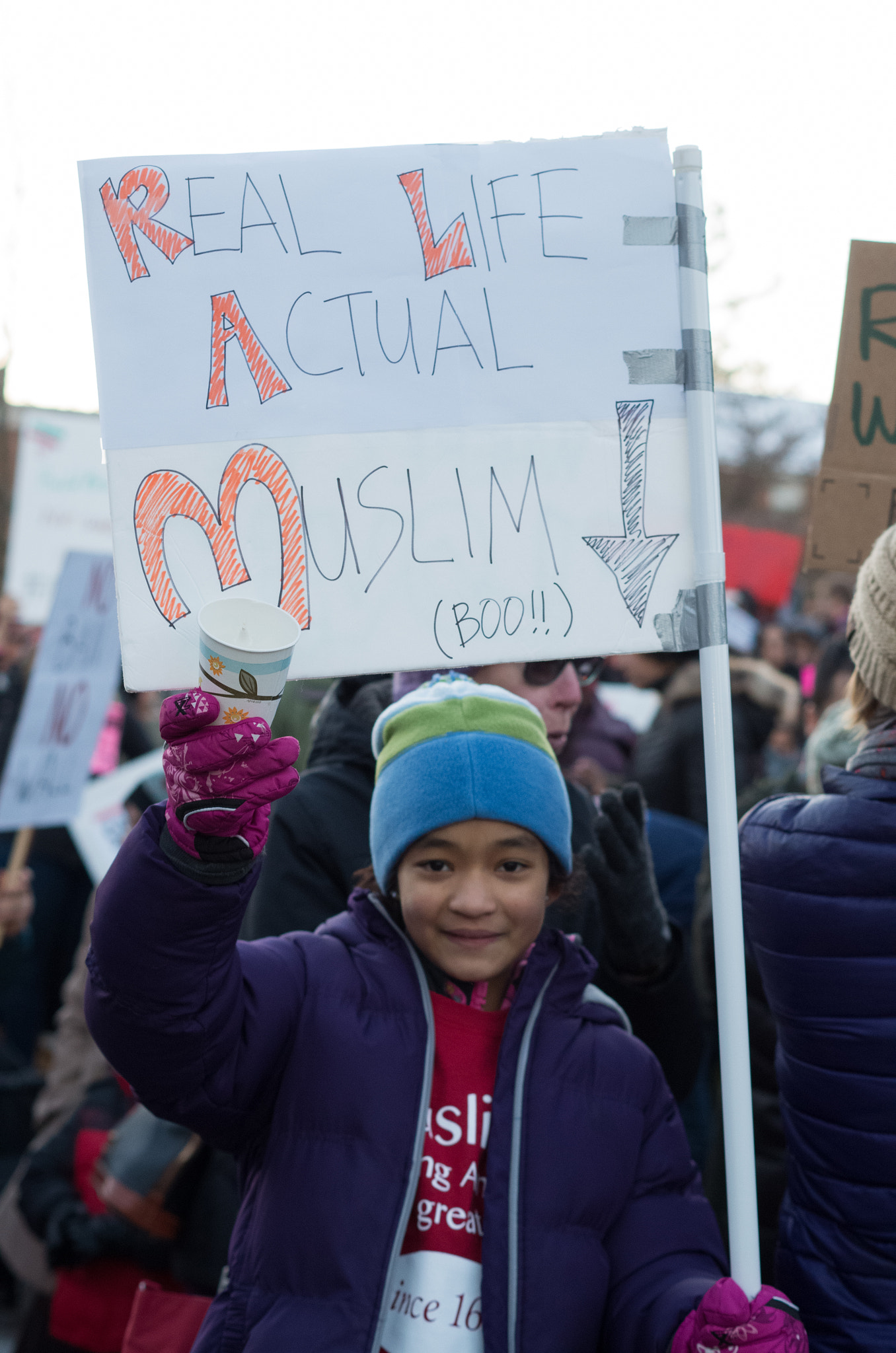 Pentax K-50 sample photo. No ban, no wall solidarity rally photography