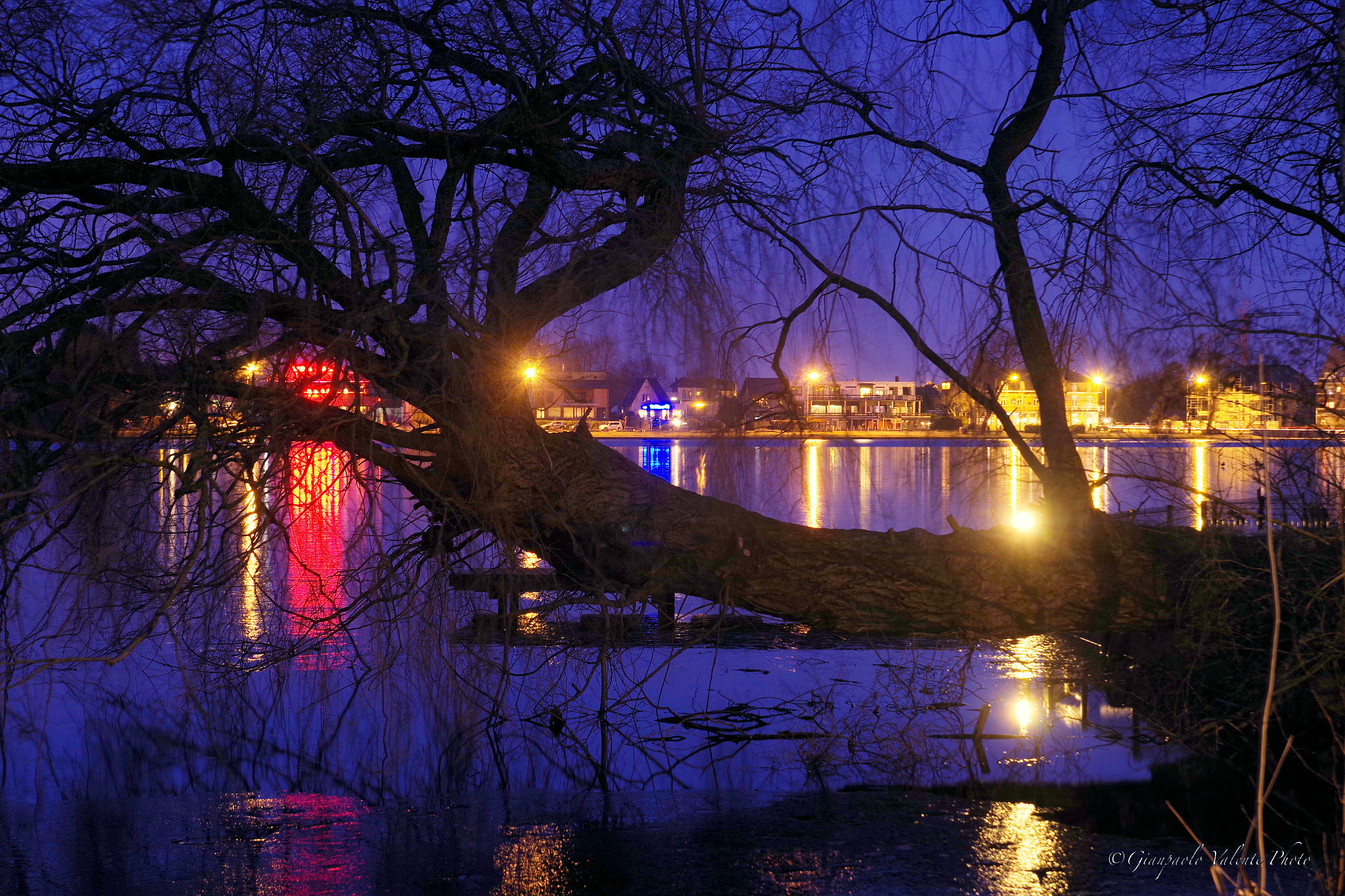 Pentax K-S2 sample photo. Blue hour... donkmeer, overmere, berlare, belgium photography