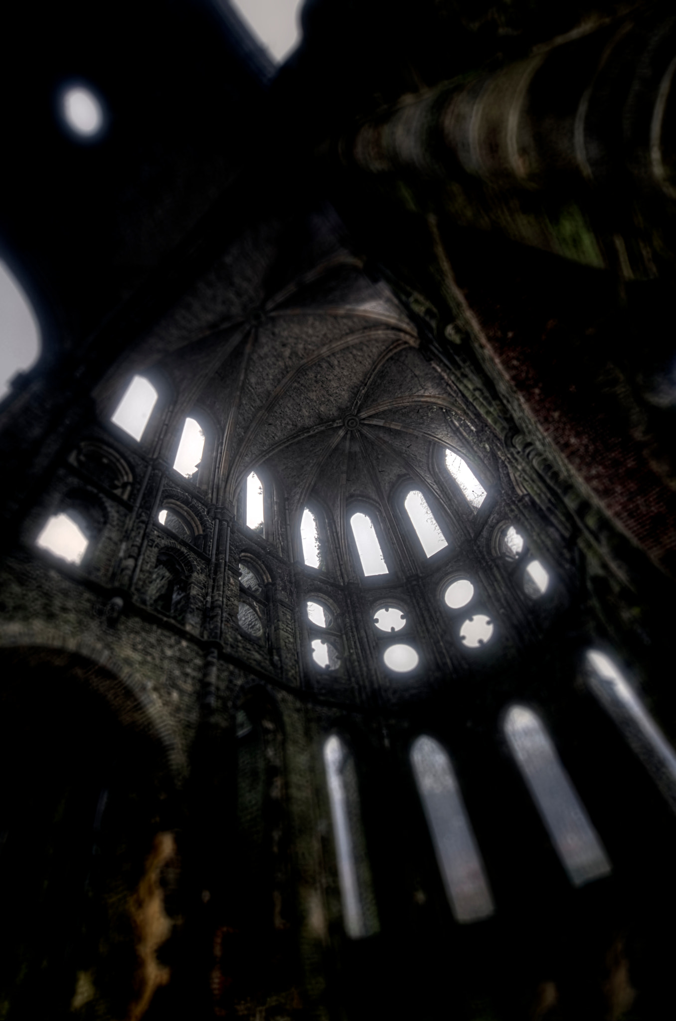 Pentax K-5 sample photo. Abbey ceiling ruins dream photography