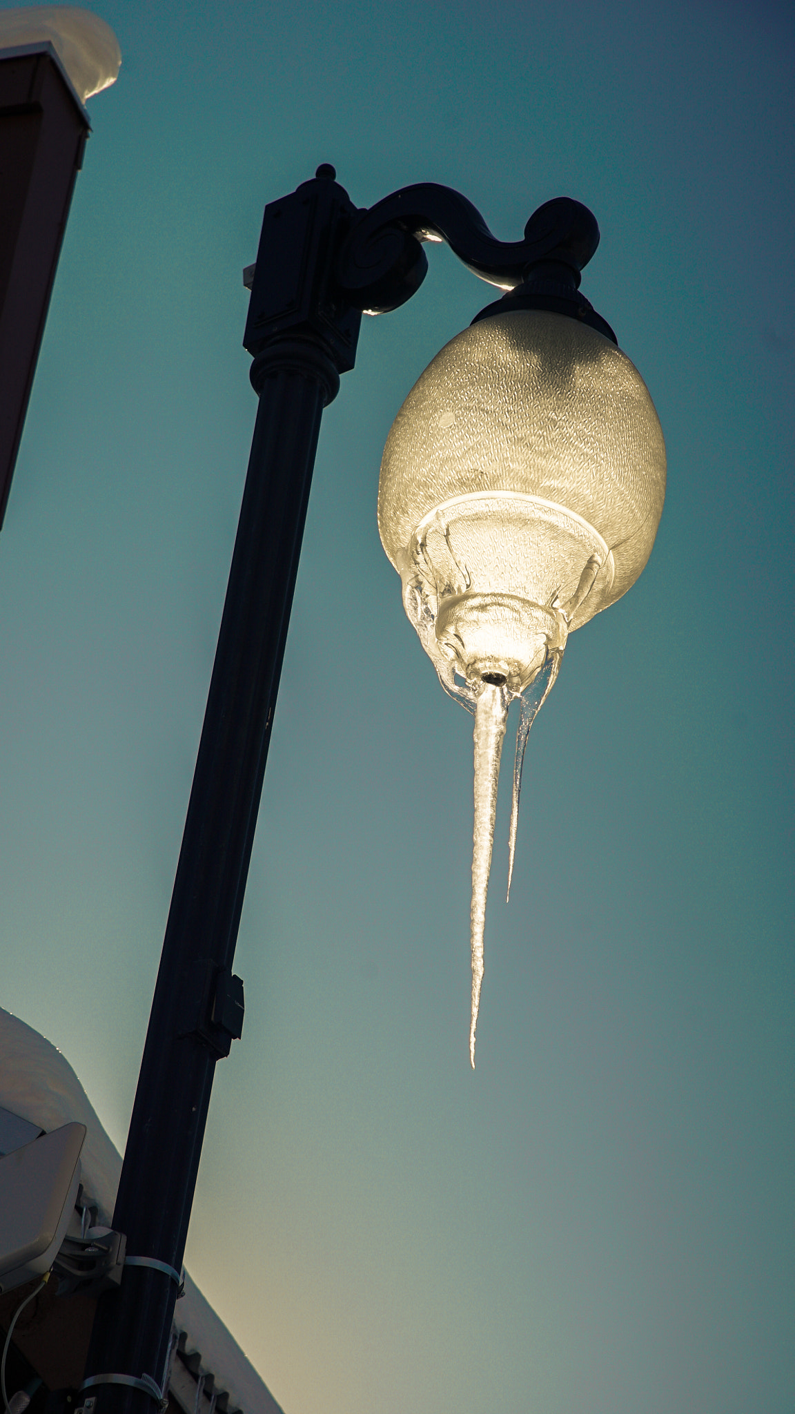 24-105mm F4 G SSM OSS sample photo. Lamp icicle photography