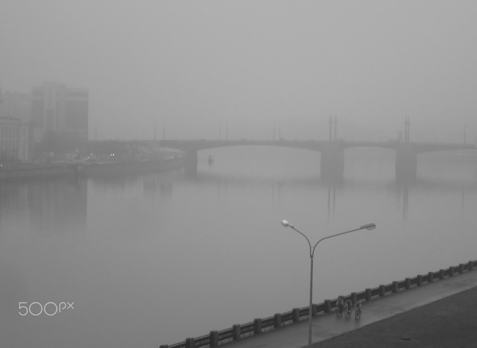 Panasonic DMC-LC50 sample photo. Bridge in fog photography
