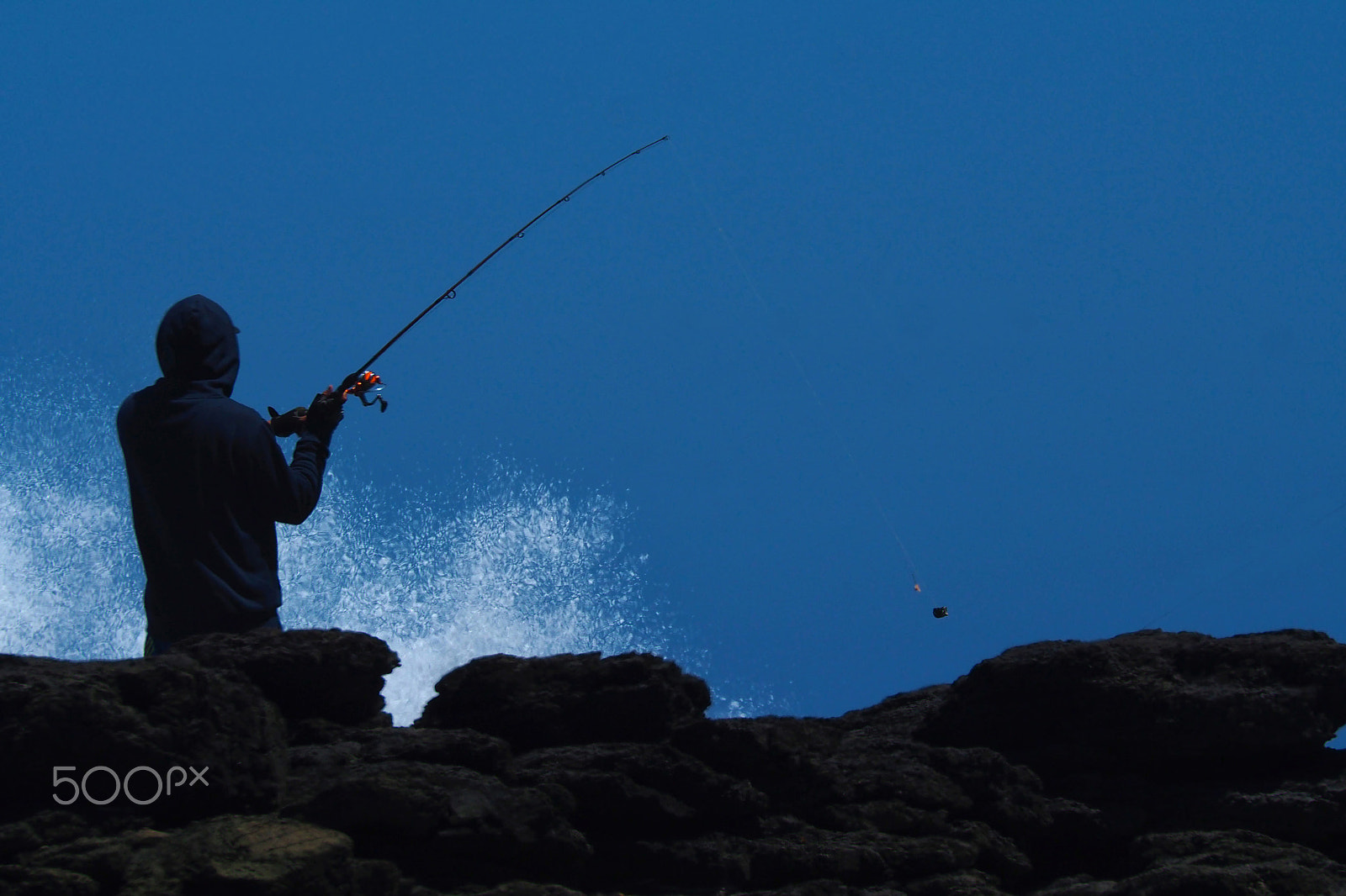 Olympus OM-D E-M5 sample photo. Rock fisherman photography