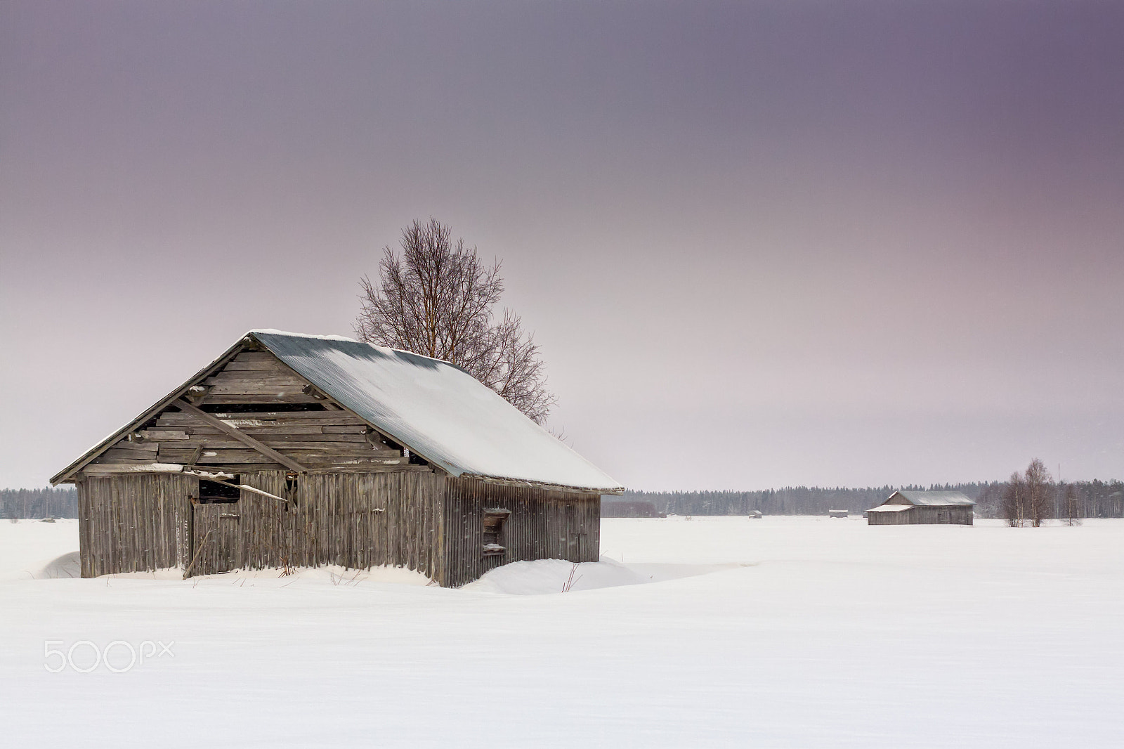 Canon EOS 50D + Canon EF 40mm F2.8 STM sample photo. Barn houses after the snow storm photography