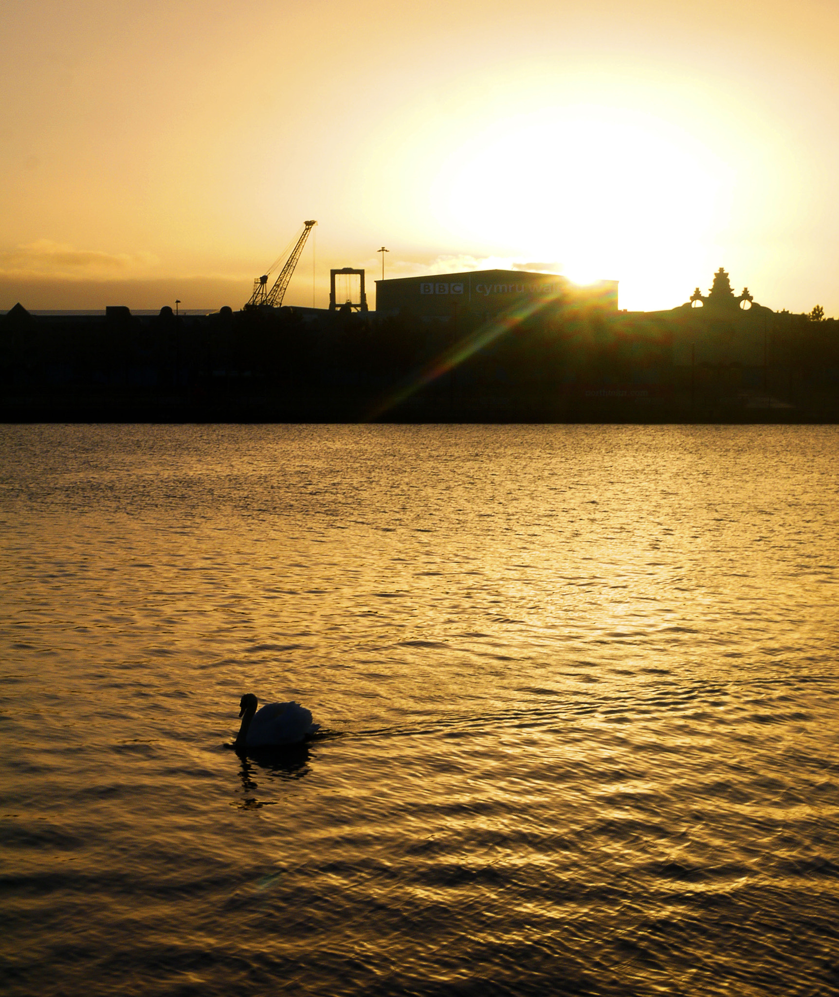 Panasonic Lumix DMC-GF5 sample photo. Sunrise over roath basin, cardiff photography