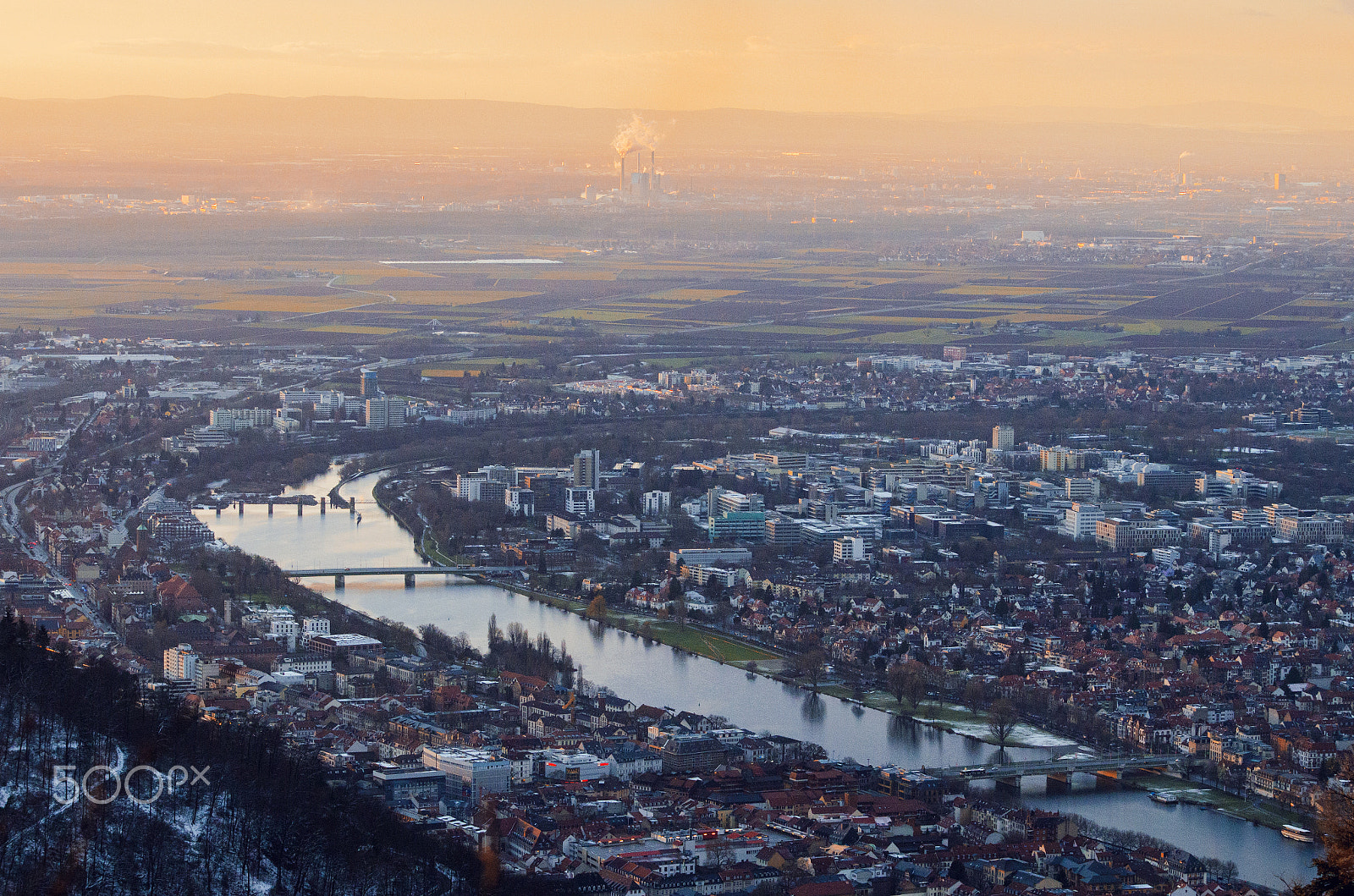 Sigma 70-200mm F2.8 EX DG OS HSM sample photo. Sunset in heidelberg photography