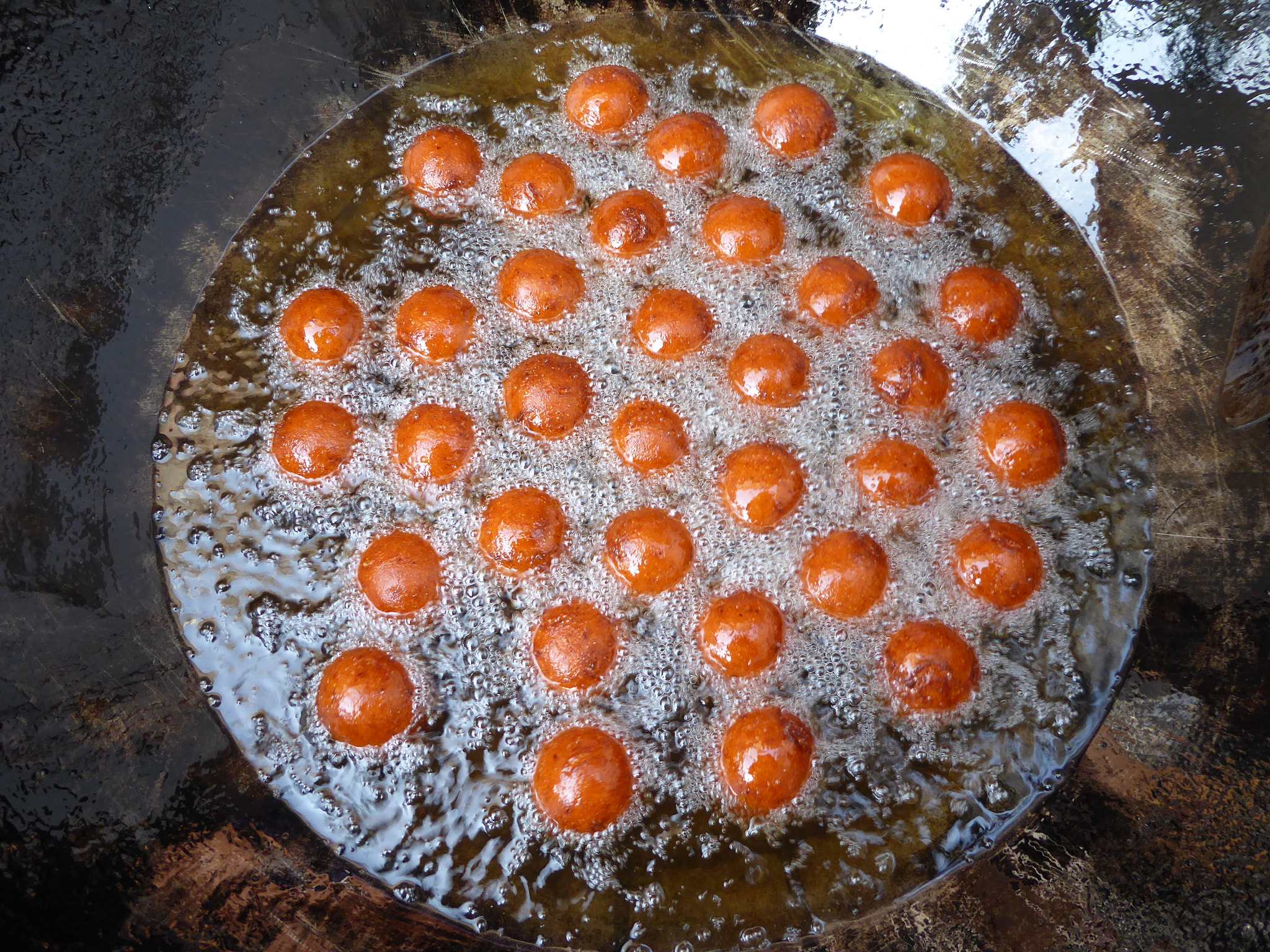 Panasonic Lumix DMC-ZS40 (Lumix DMC-TZ60) sample photo. Making gulab jamun,,an  indian sweets photography