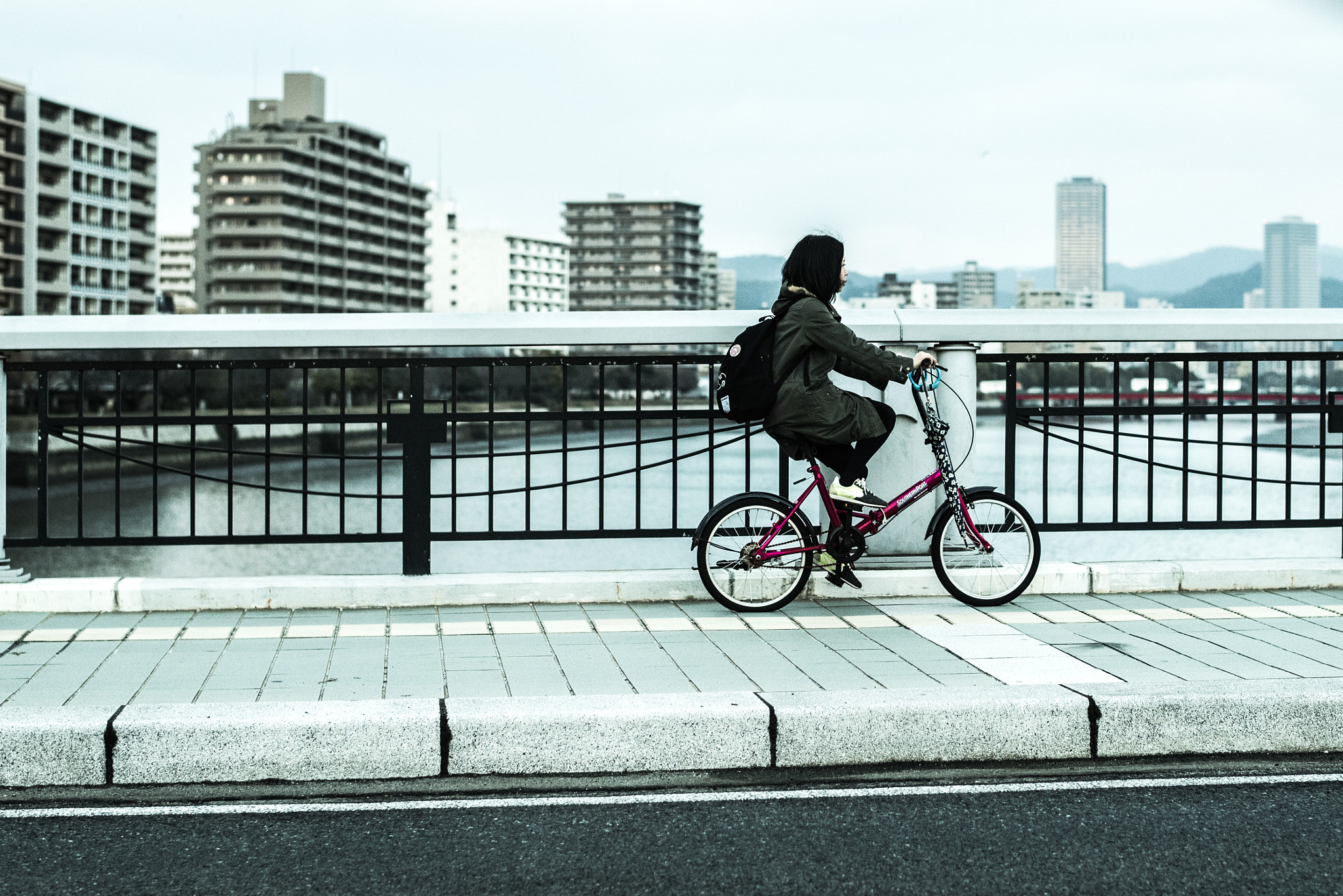 Nikon D750 sample photo. Bicycle girl photography