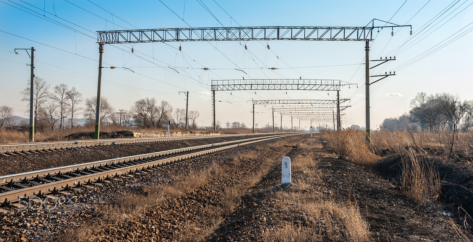 Nikon D3000 sample photo. Railroad photography