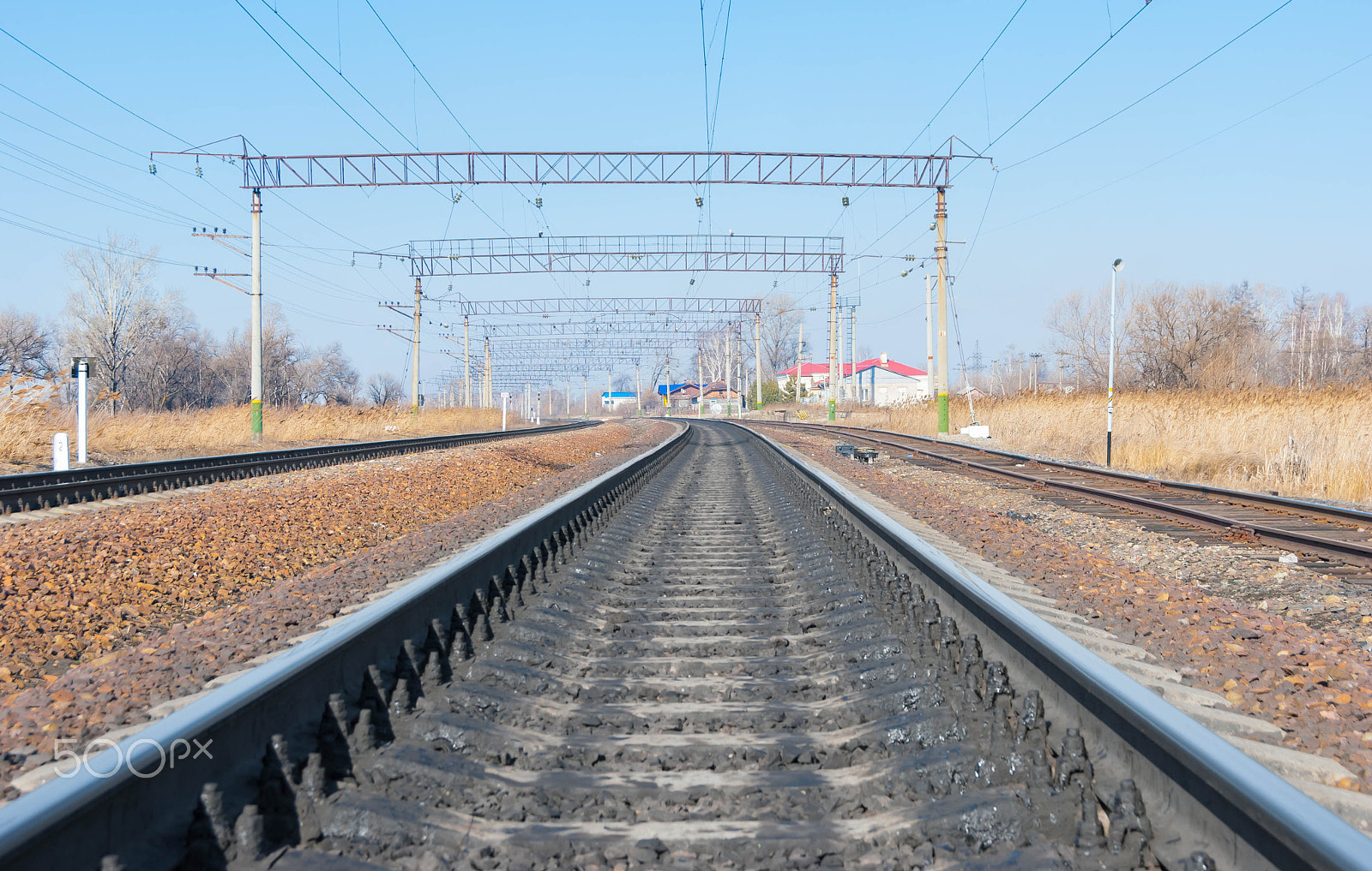 Nikon D3000 sample photo. Railroad photography