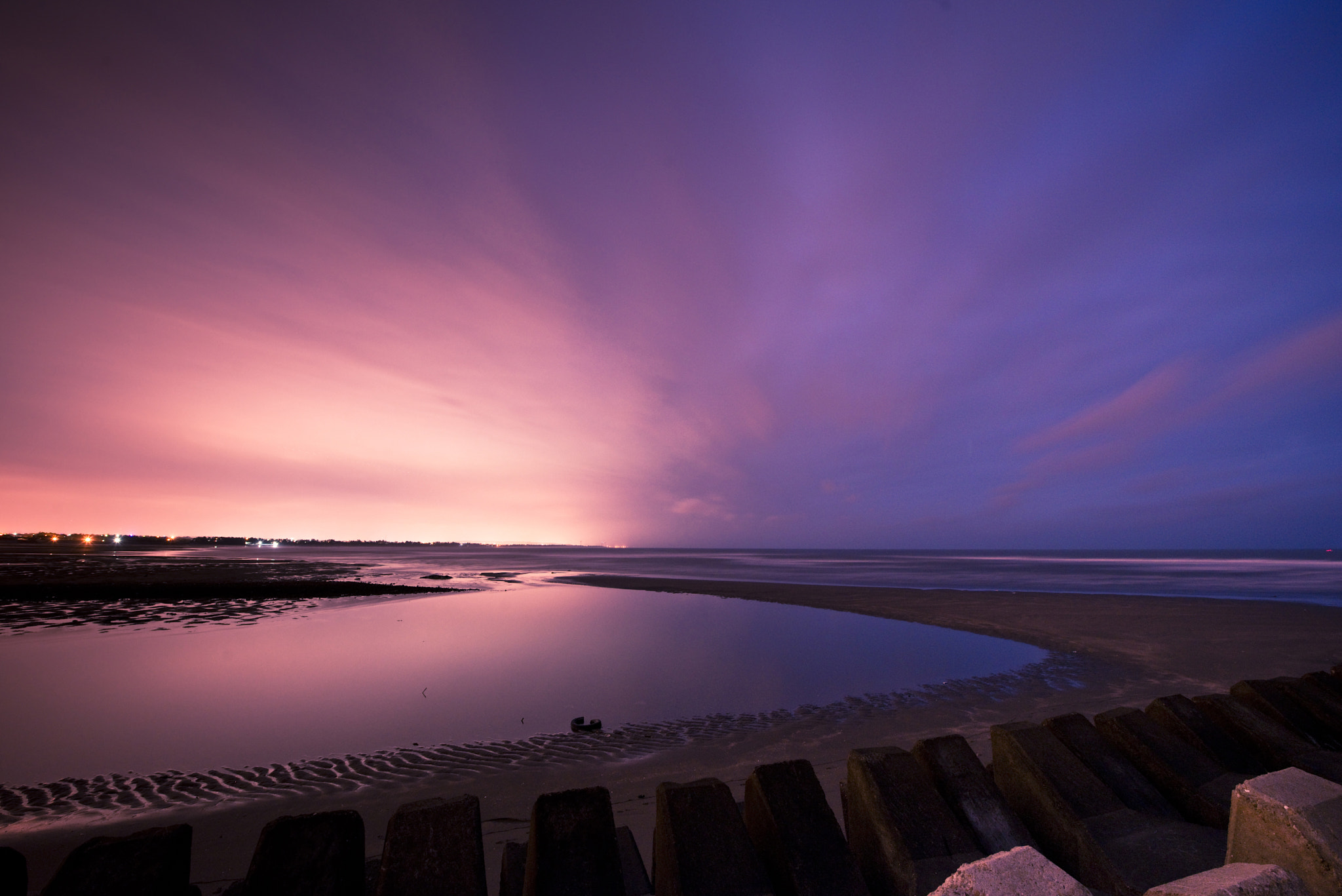 Nikon D800 sample photo. Night beach photography