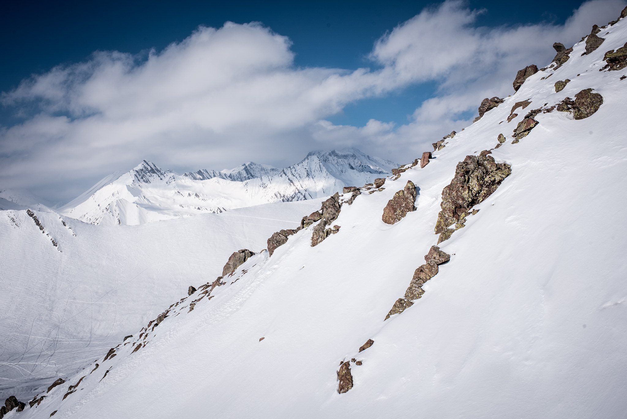 Nikon AF-S Nikkor 35mm F1.4G sample photo. Georgian rocks in winter photography