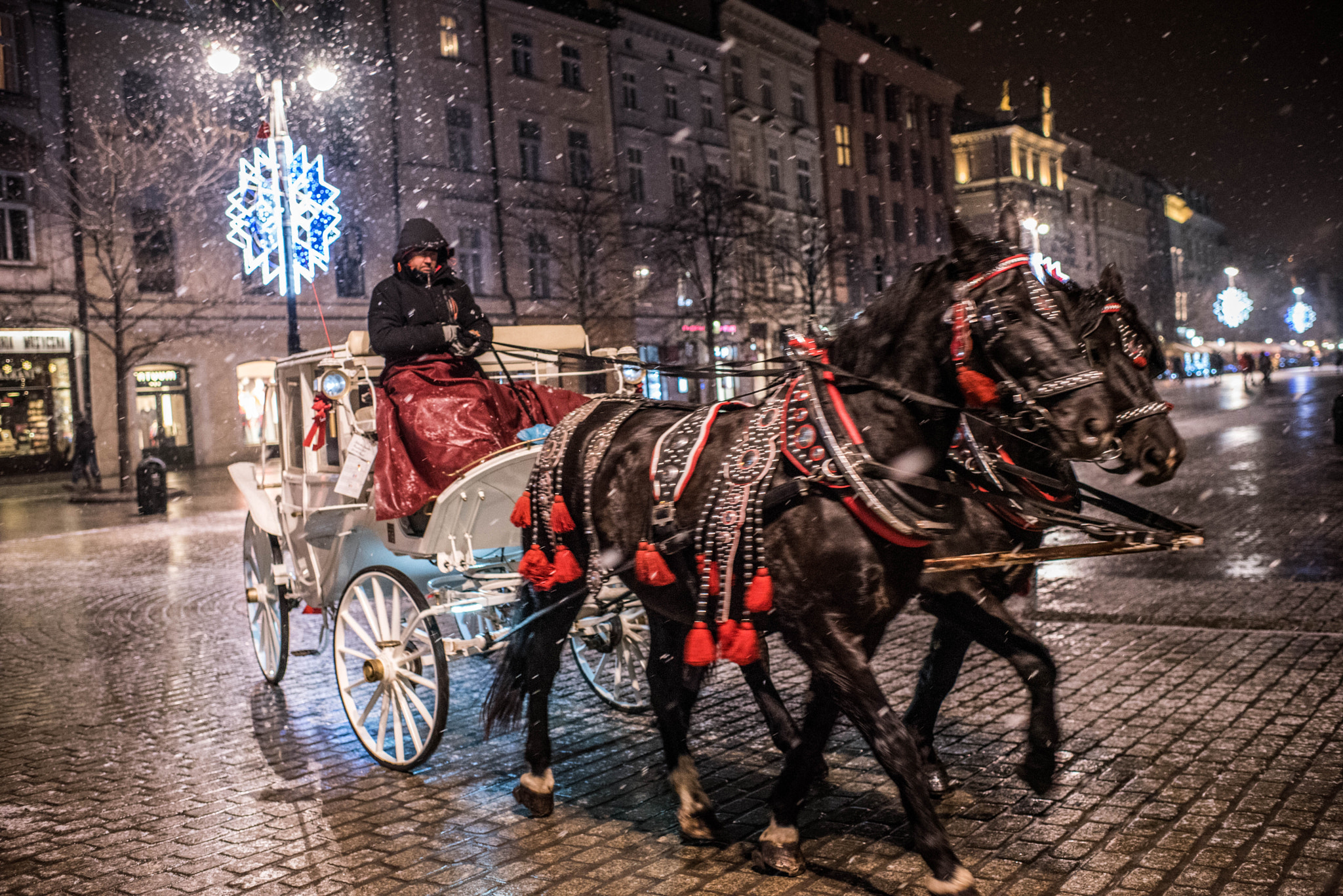 Nikon D750 + Nikon AF-S Nikkor 35mm F1.4G sample photo. Tourist carriage in krakow photography