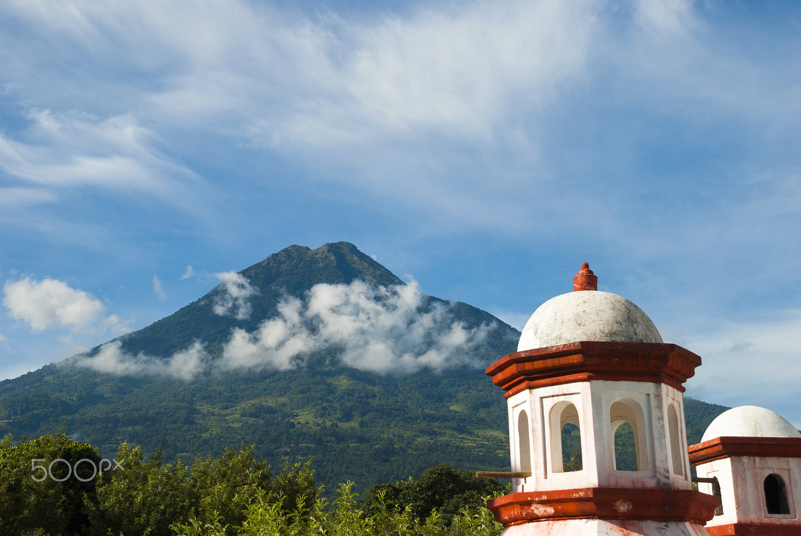 Nikon D200 sample photo. Volcano "agua" in antigua guatemala photography