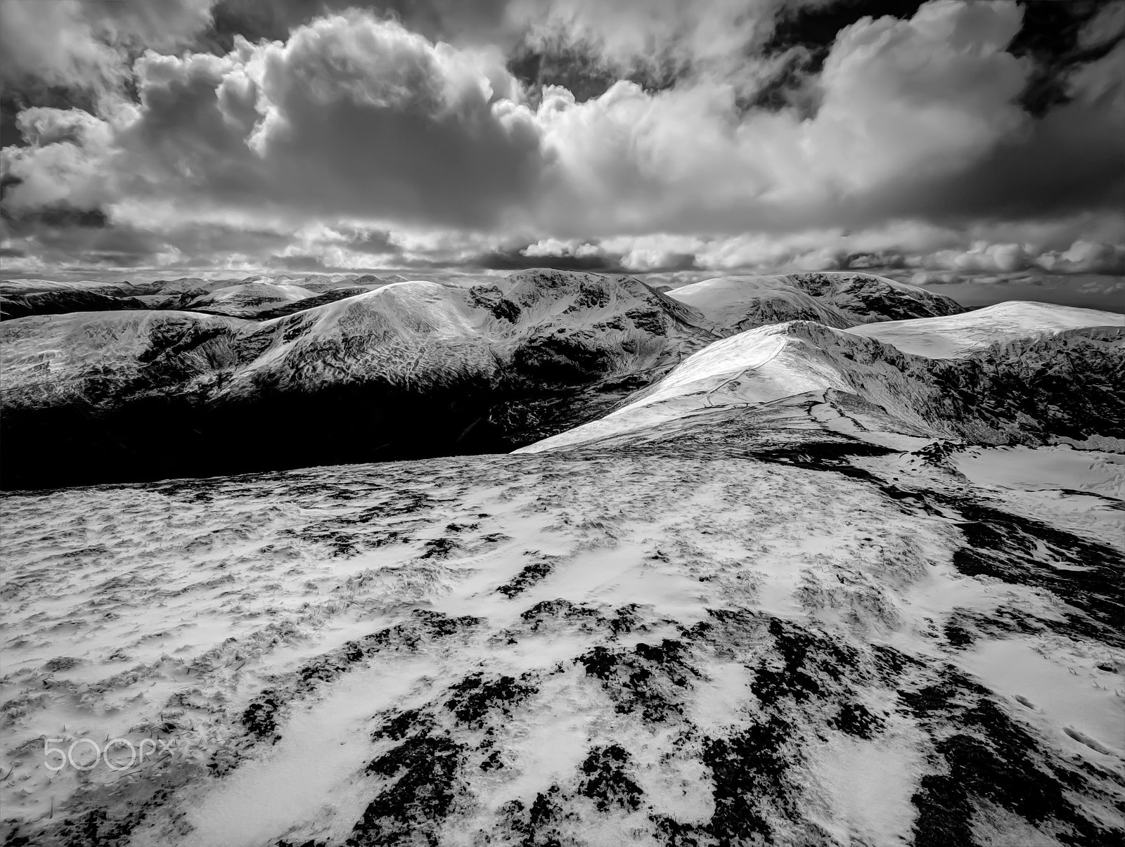 Olympus E-30 + OLYMPUS  7-14mm Lens sample photo. The north western fells from grisedale pike photography