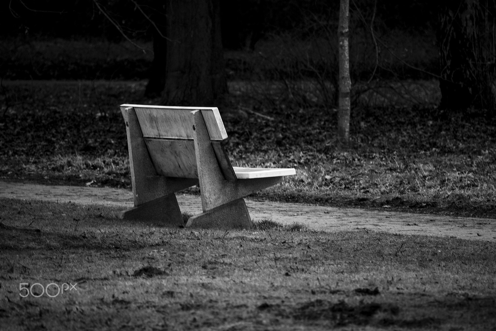 Canon EF-S 55-250mm F4-5.6 IS STM sample photo. Bench photography