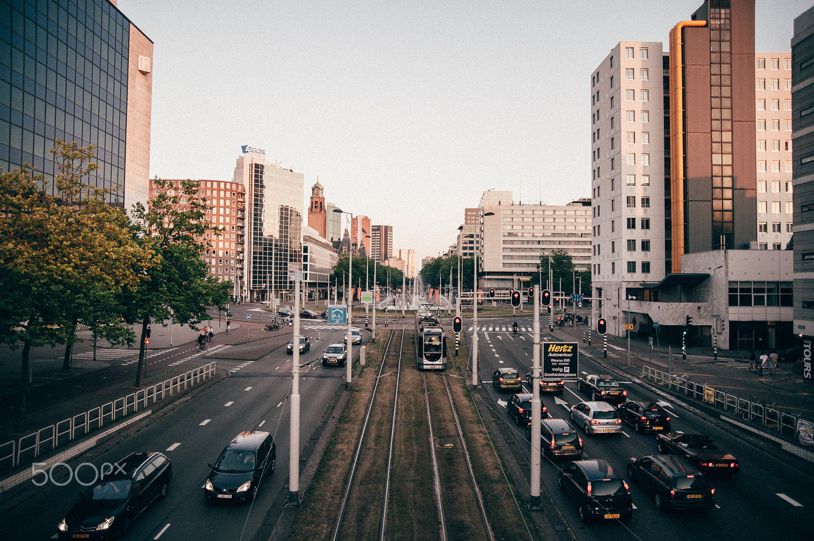 Nikon D700 sample photo. Coolsingel by sunset photography