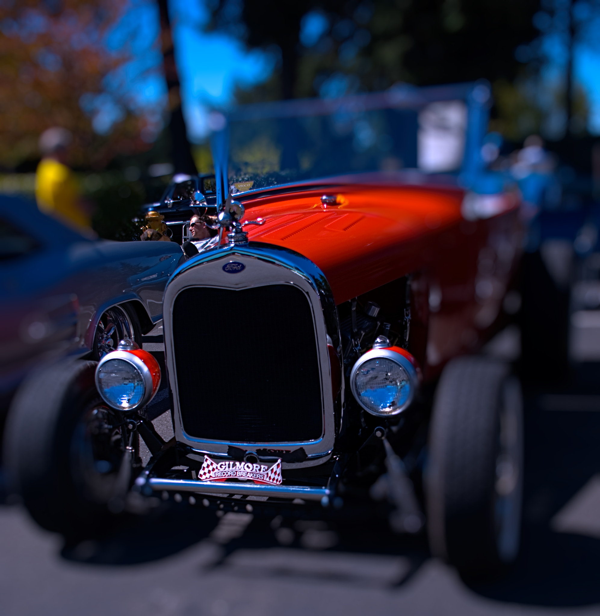 Nikon D60 sample photo. Red and chrome roadster photography
