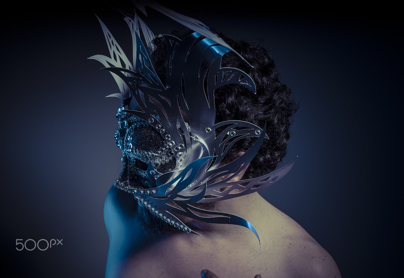 Sony a7 + Sony DT 50mm F1.8 SAM sample photo. Treasure, jewels and silver. man with mask of precious metals photography