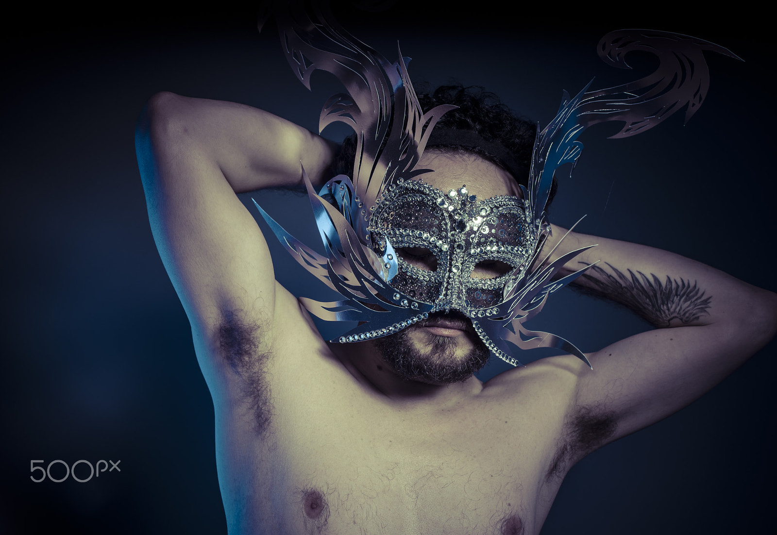 Sony a7 + Sony DT 50mm F1.8 SAM sample photo. Treasure, jewels and silver. man with mask of precious metals photography