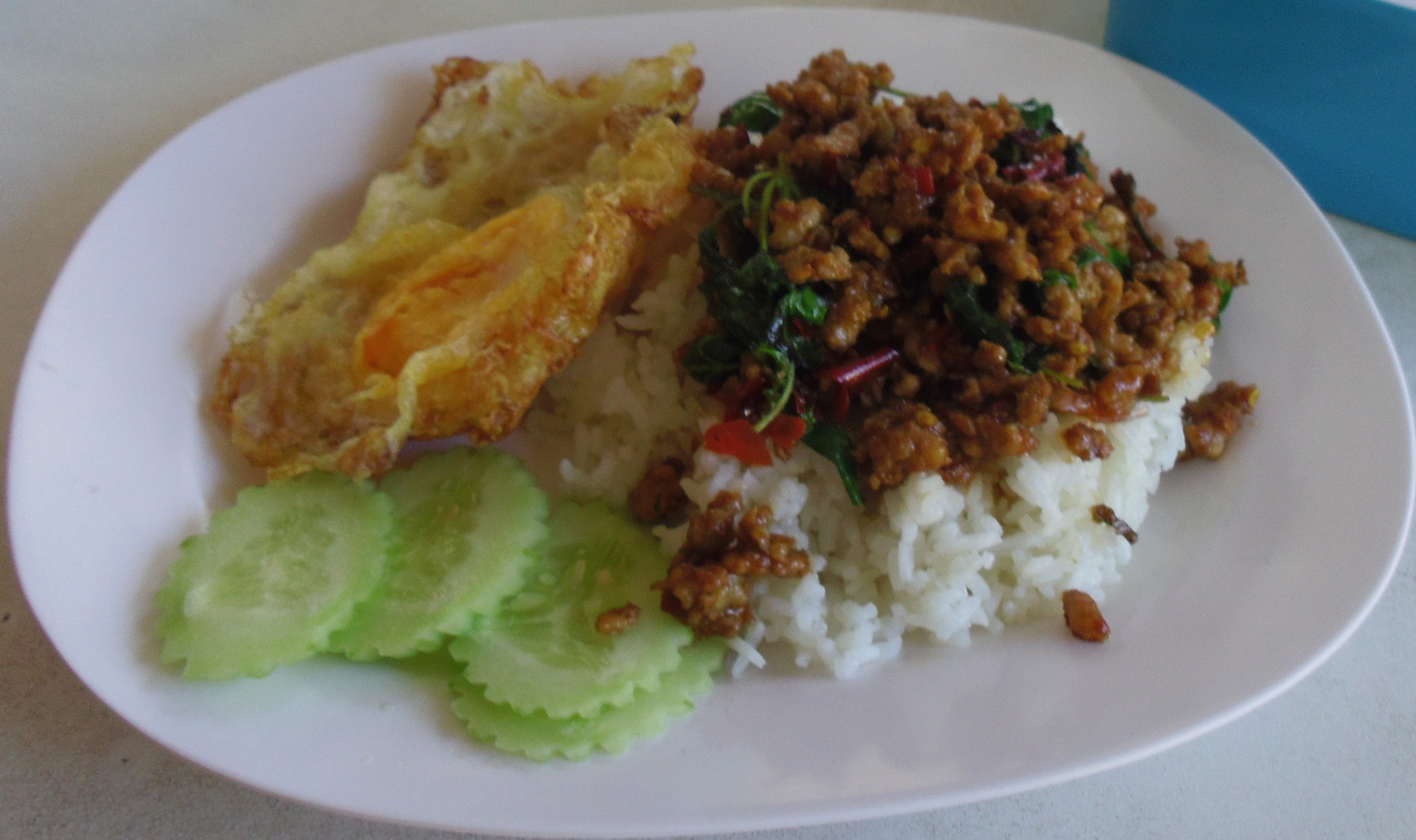 Pentax OPTIO LS465 sample photo. Pad krapao (basil pork - thailand) photography