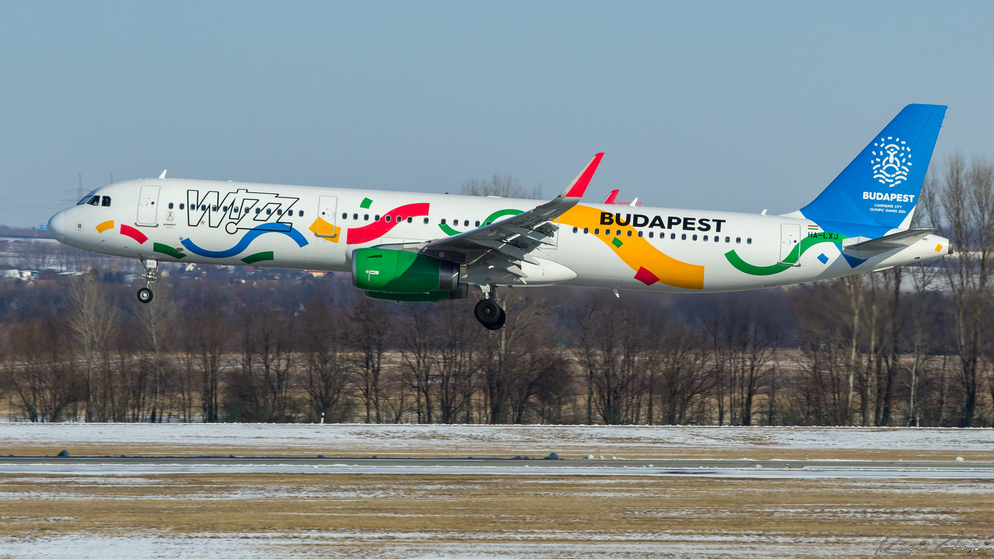 Canon EF 70-300mm F4-5.6 IS USM sample photo. Ha-lxj wizz air airbus a321-231 photography