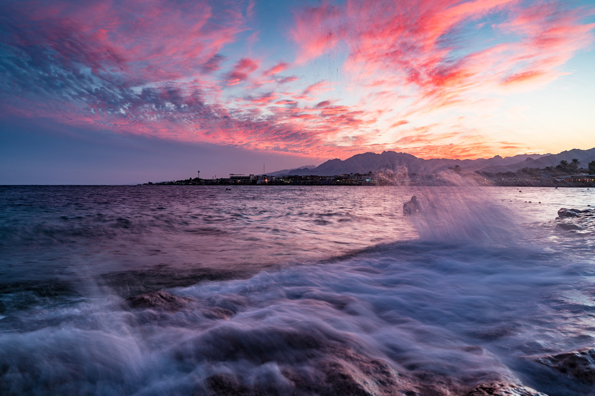 Sony FE 28mm F2 sample photo. Sunset in dahab photography