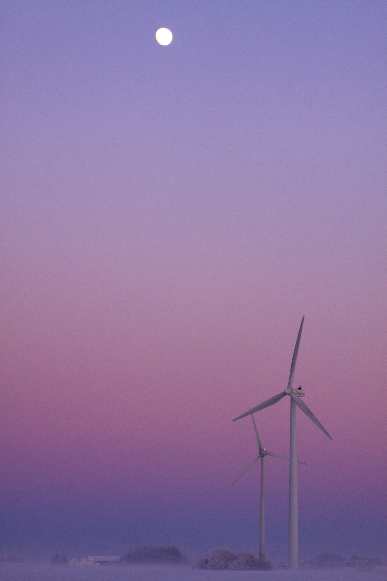 Canon EOS 50D + Tamron SP 35mm F1.8 Di VC USD sample photo. Moon and windmills photography