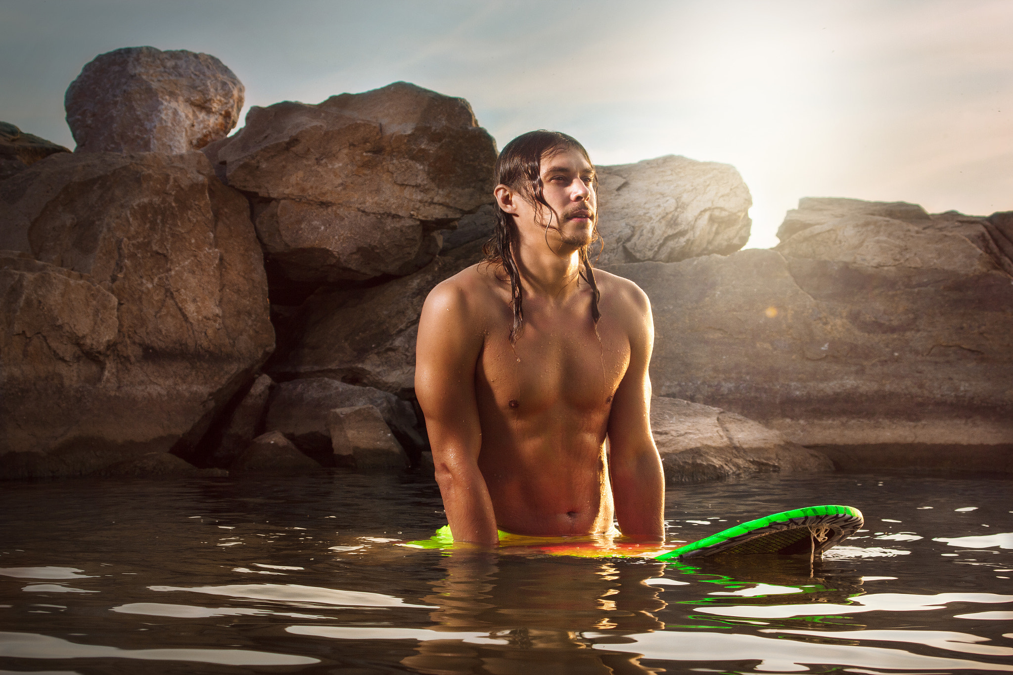 Canon EF 28-80mm f/3.5-5.6 USM sample photo. Surfer(rocks) photography