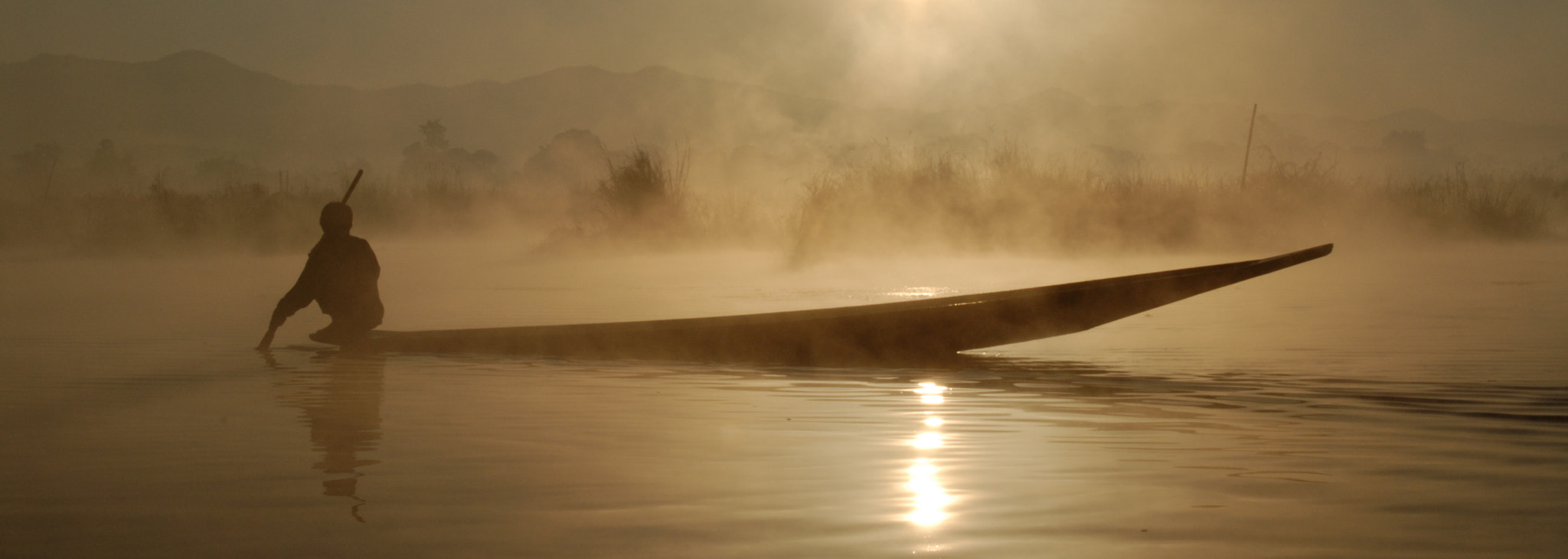 Nikon D200 sample photo. Dawn on inle lake photography