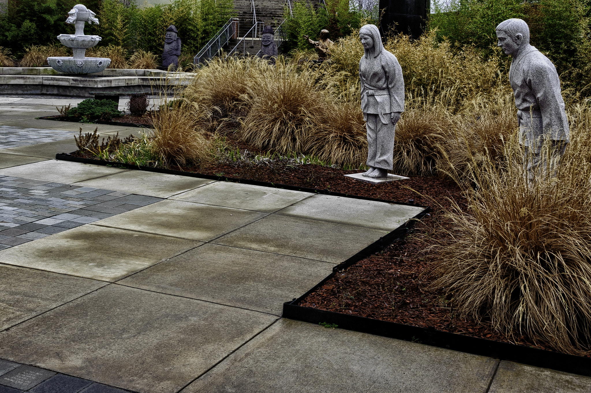 Nikon D3 sample photo. Statue garden photography