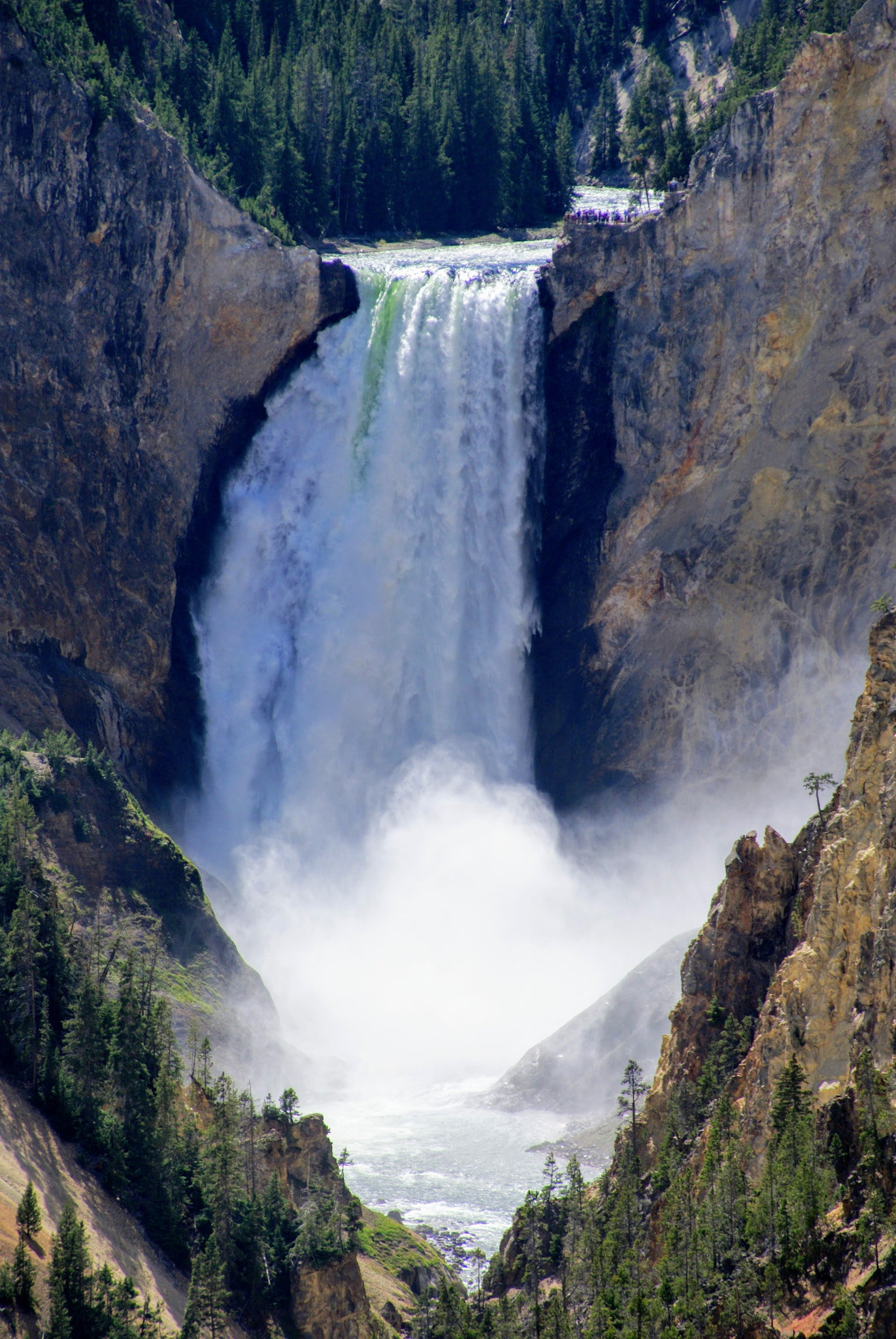 Sony Alpha DSLR-A100 + Tamron 16-300mm F3.5-6.3 Di II VC PZD Macro sample photo. Lower falls, yellowstone river photography