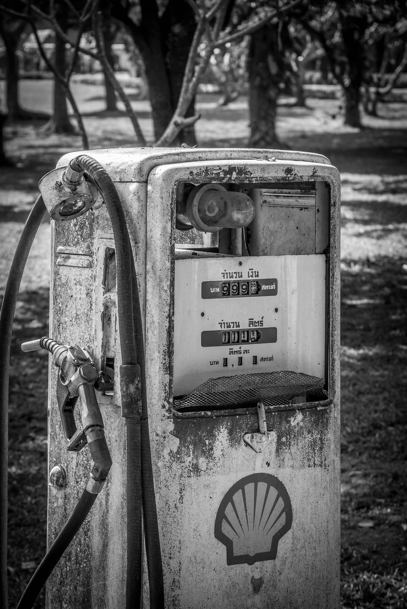 LUMIX G VARIO 35-100/F4.0-5.6 sample photo. Gas station photography