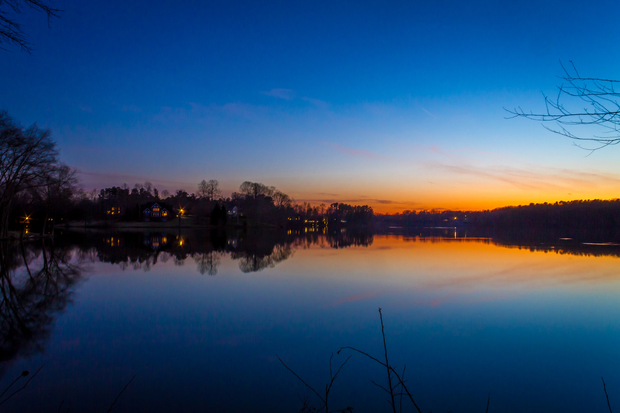 Canon EF-S 18-55mm F3.5-5.6 IS sample photo. Kannapolis lake at night 3 photography