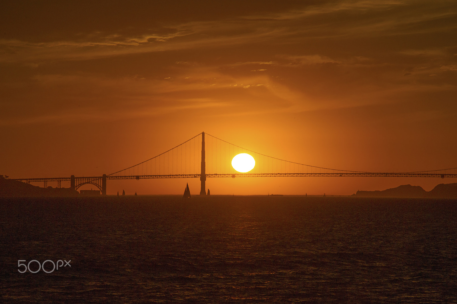 Nikon AF-Nikkor 80-200mm F2.8D ED sample photo. Sunset over the golden gate. photography