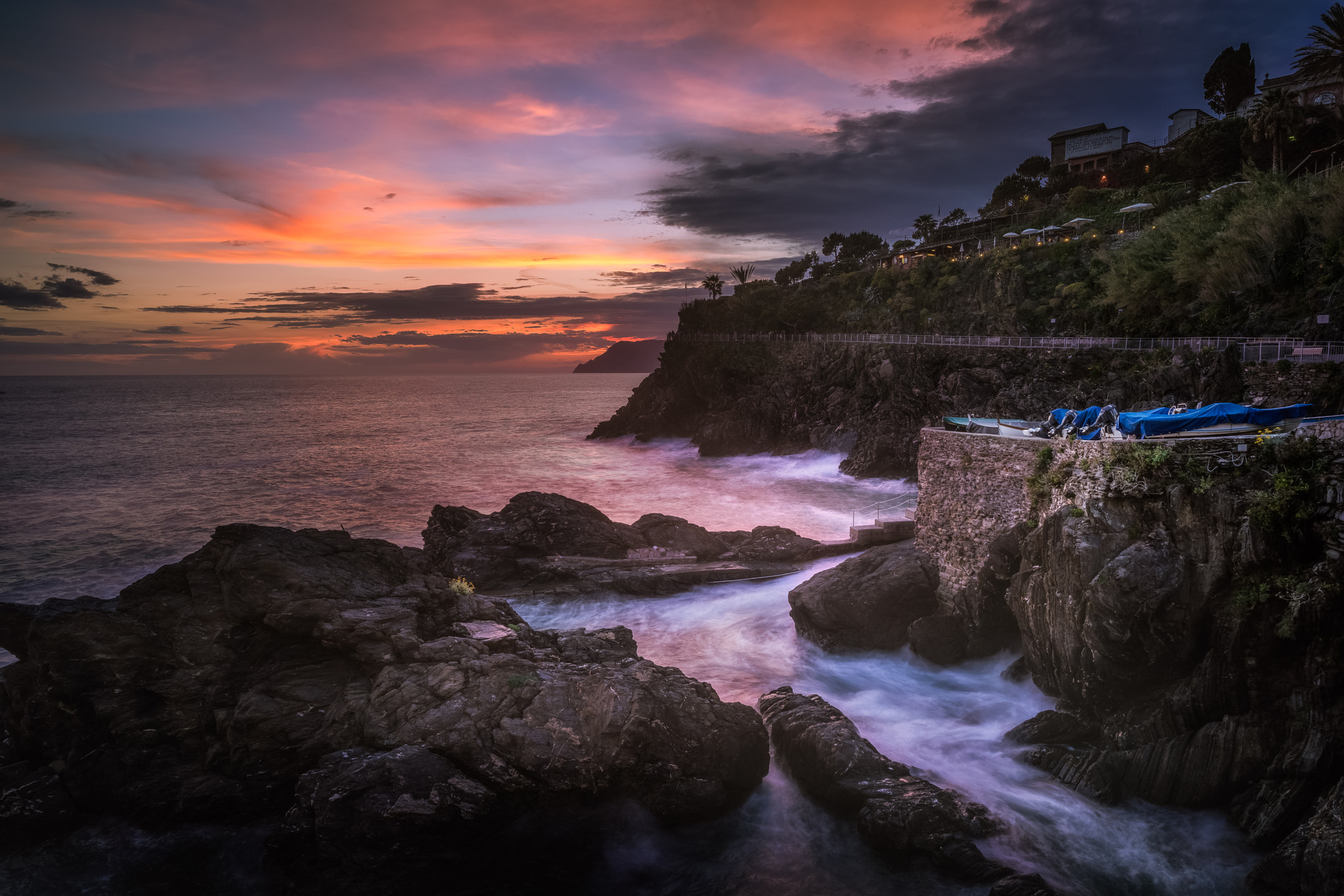 Sony a7R sample photo. Manarola sunset photography