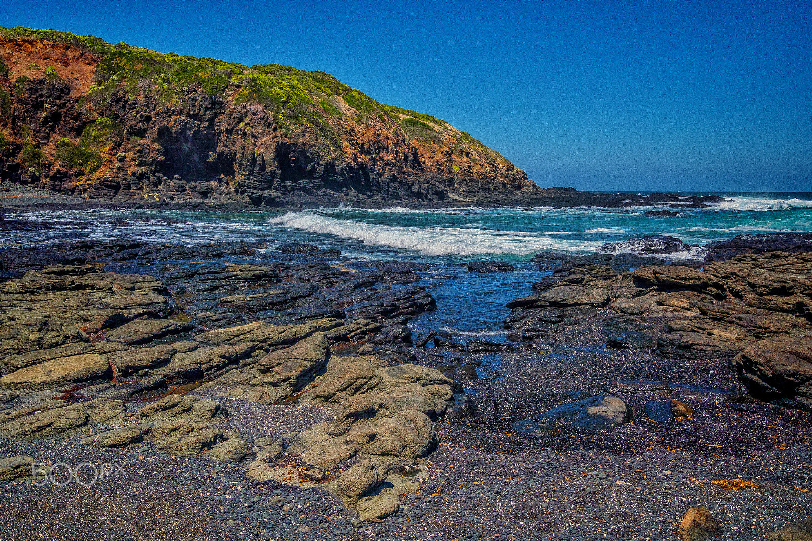 Olympus OM-D E-M5 sample photo. Blowhole beach photography