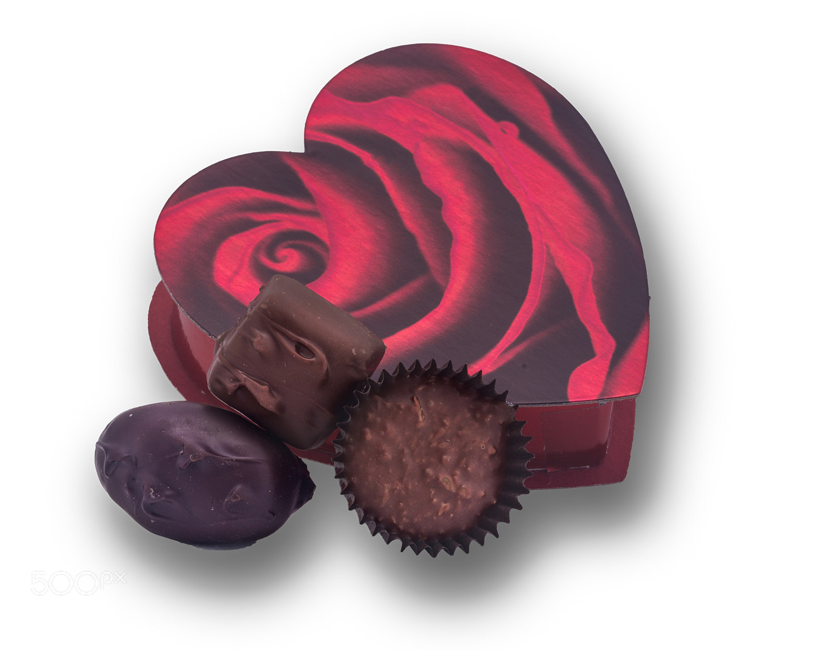 Nikon D800E + Sigma 150mm F2.8 EX DG OS Macro HSM sample photo. Heart shaped valentine box with chocolate photography