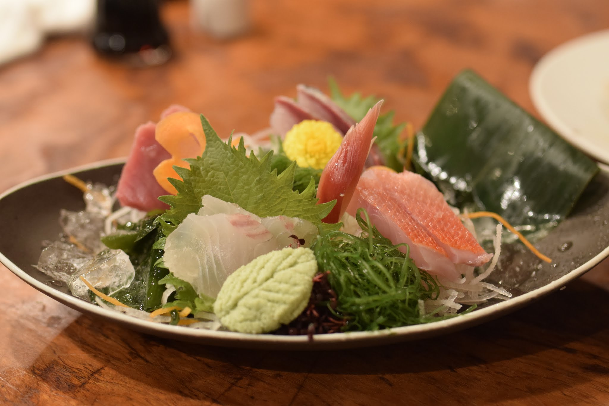 Nikon D3300 + Tamron SP 35mm F1.8 Di VC USD sample photo. Sashimi plate - tokyo japan photography