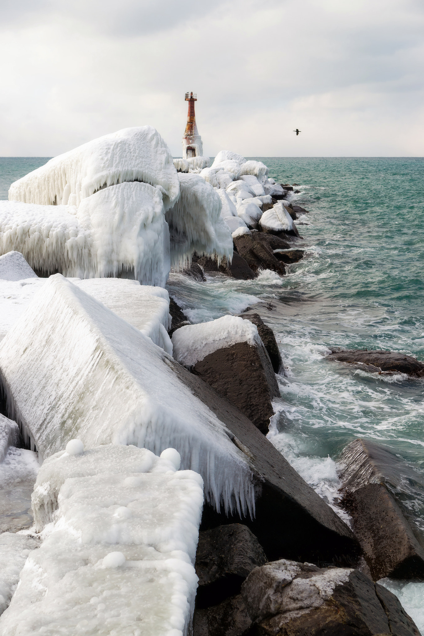 Sony Alpha DSLR-A850 + Sony 28-75mm F2.8 SAM sample photo. Winter lighthouse. photography