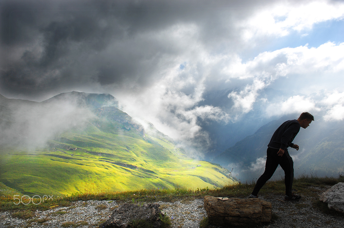 Nikon D2X sample photo. Storm in the alps photography