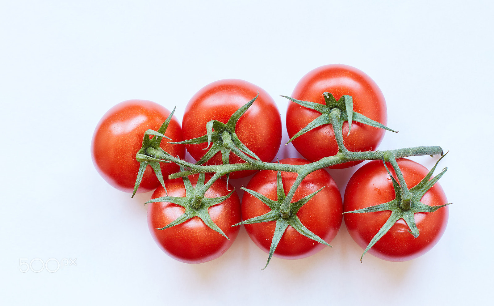 Canon EF 50mm F1.2L USM sample photo. Fresh cherry tomatoes isolated on white background photography