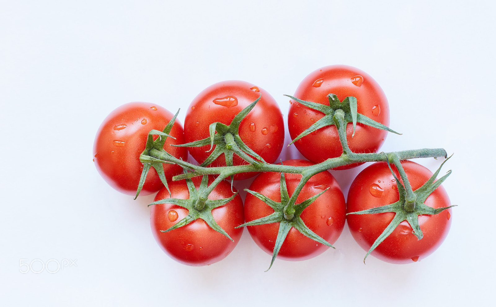 Canon EF 50mm F1.2L USM sample photo. Fresh cherry tomatoes isolated on white background photography