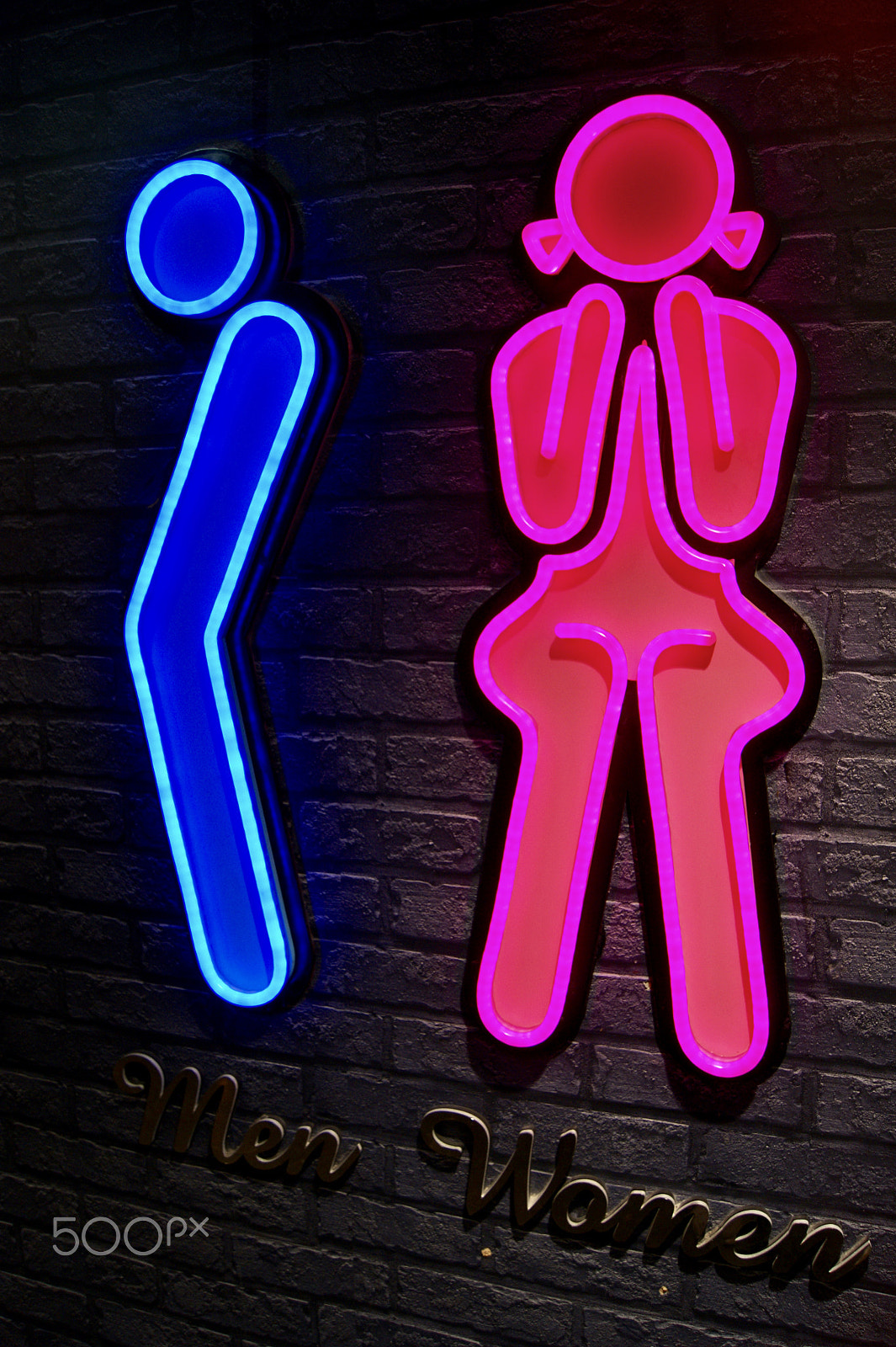 Sony DT 18-55mm F3.5-5.6 SAM II sample photo. Vivid expression of toilet men and women icons photography